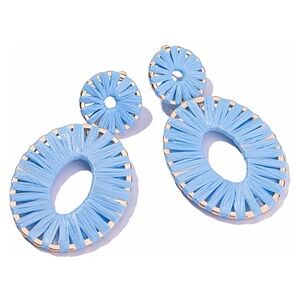 Raffia Sky Blue Earrings